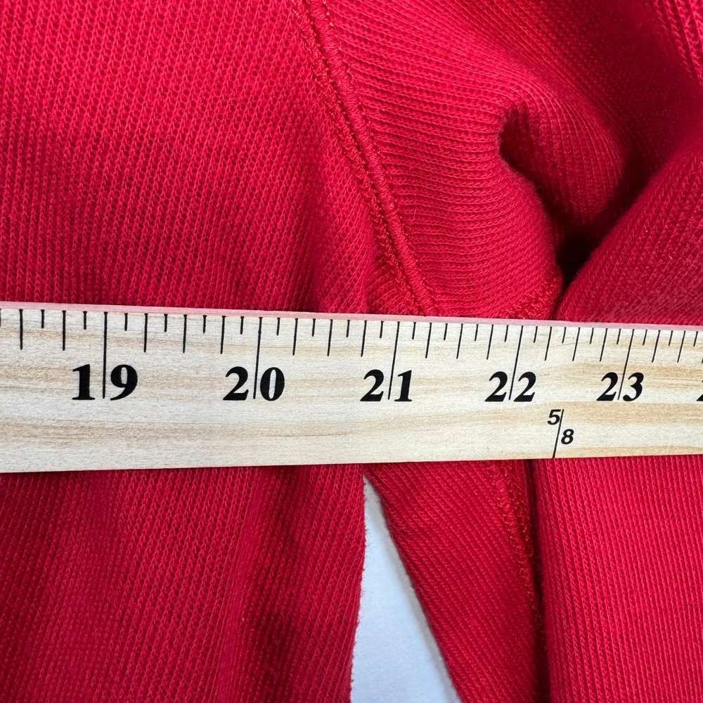 American Eagle Outfitters Athletic Fit Quarter Button Pullover Mens L Red Preppy